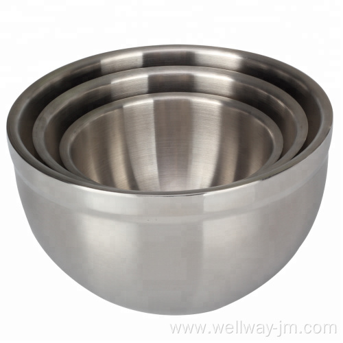 Multipurpose Stainless Steel Double-walled Mixing Bowl Set